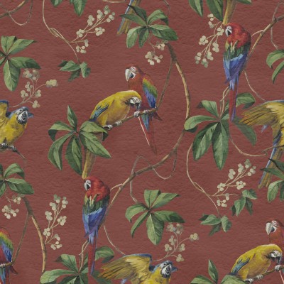 Tapet cu paroți colorați, imprimat pe material de catifea, ideal pentru a decora sala de mese sau dormitorul