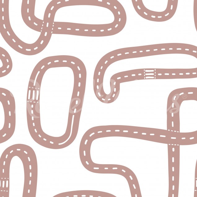 Tapet cu model Race Track, Soft Pink