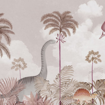 Fototapet Dinosaur World, Pink, Rebel Walls