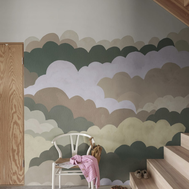Tapet Fun Clouds, Green