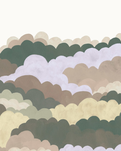 Tapet Fun Clouds, Green