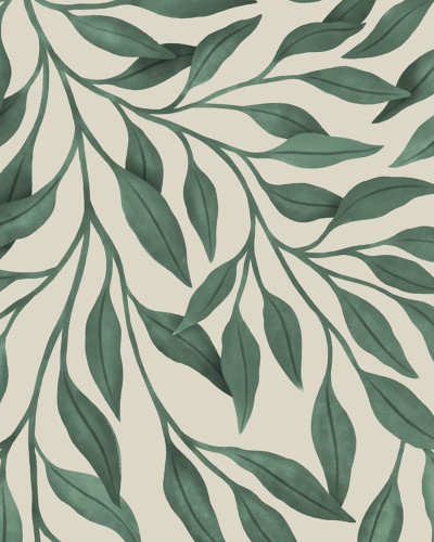 Giant Leaves, Dark Green wallpaper