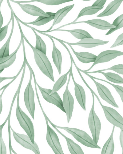 Tapet cu frunze verzi mari, Giant Leaves, Light Green