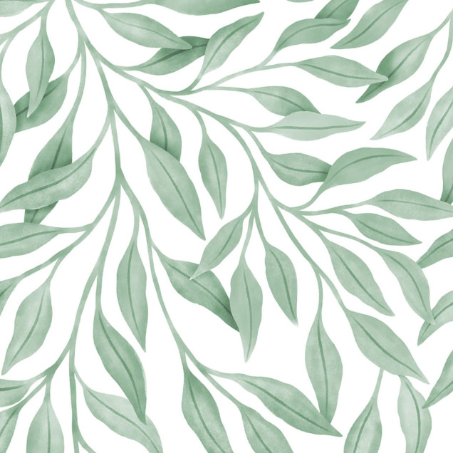Tapet cu frunze verzi mari, Giant Leaves, Light Green