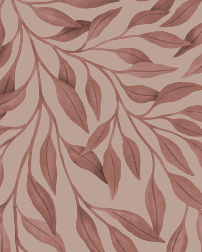 Tapet cu frunze mari, roz, Giant Leaves, Pink
