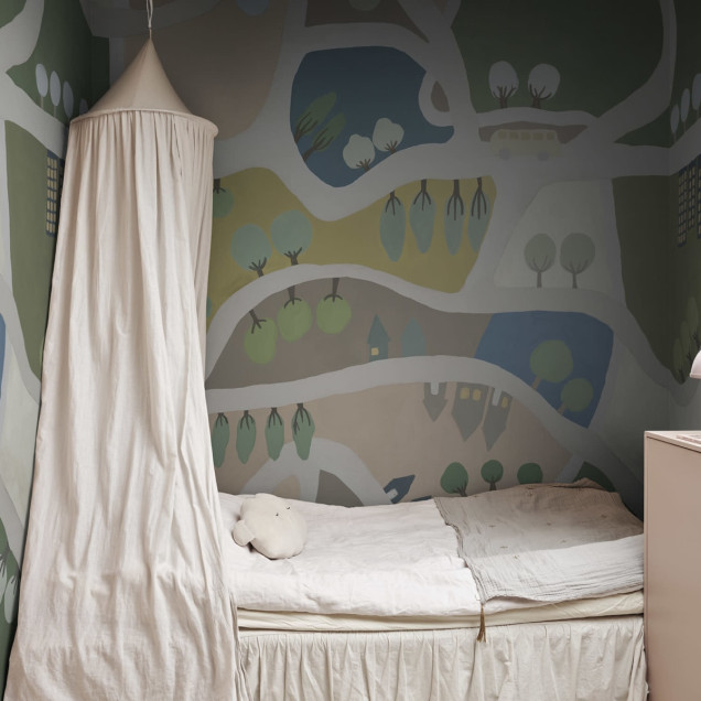 Wallpaper Road Trip, Pastel cu un design inspirat din călătoriile cu mașina prin peisaje pitorești.