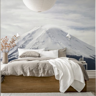 Tapet cu design minimalist Mountain Top, Gri