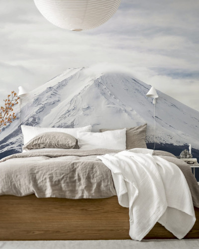 Tapet cu design minimalist Mountain Top, Gri