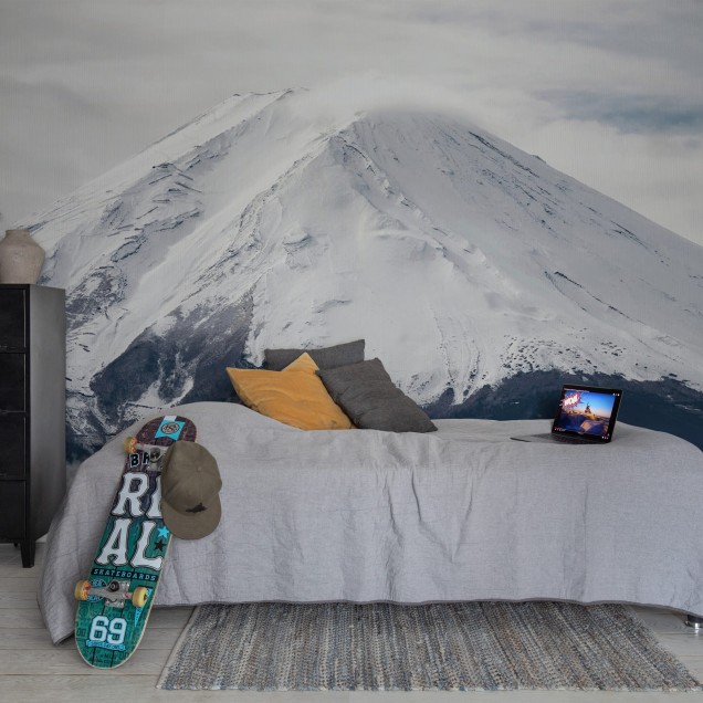 Tapet cu design minimalist Mountain Top, Gri