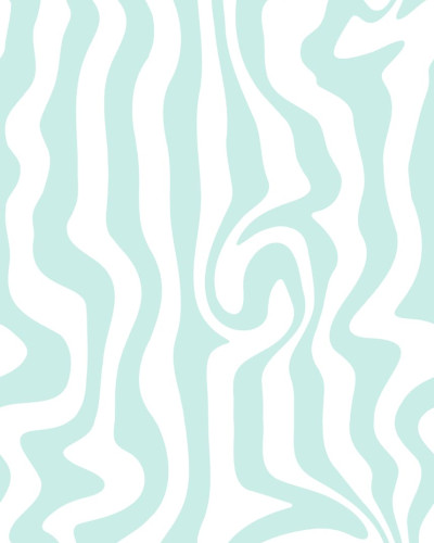 Tapet Dizzy cu model abstract in culori deschise de turcoaz si alb.