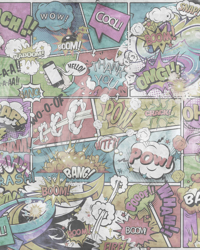 Tapet Comics Vintage cu design inspirat din benzile desenate vintage.