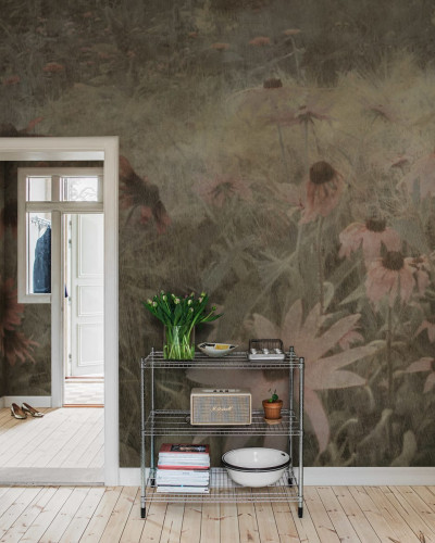 Tapet cu flori roz pastelate, Dreamy Rudbeckia