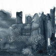 Fototapet Watercolor City, Blue, Rebel Walls