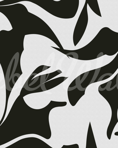 Tapet modern cu design minimalist, cu forme abstracte si linii simple, ce creeaza un contrast puternic intre negru si alb.