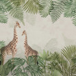 Fototapet Palm Jungle, Giraffe, Rebel Walls