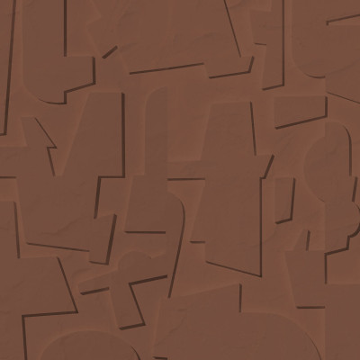 Tapet abstract cu textură din lemn, nuanțe de rugină, decorat cu un design modern și sofisticat.