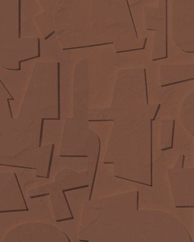 Tapet abstract cu textură din lemn, nuanțe de rugină, decorat cu un design modern și sofisticat.