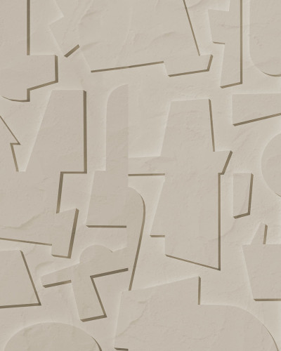 Tapet abstract din lemn, în nuanțe de bej, cu design unic și linii geometrice subtile.
