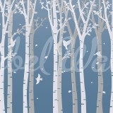 Forest Birds, Blue, Rebel Walls