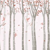 Forest Birds, Pink, Rebel Walls