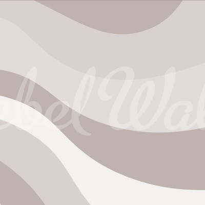 Tapet abstract Smooth Waves, Gray, cu design inspirat de valurile mării, perfect pentru dormitor sau living.