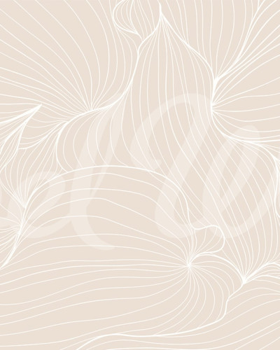 Plantain Lilies, Warm Beige wallpaper, abstract design