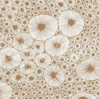 Tapet cu model geometric modern, Bold Coral, Brown, într-un dormitor