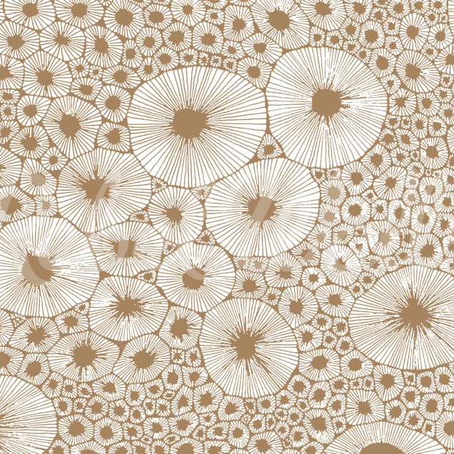 Tapet cu model geometric modern, Bold Coral, Brown, într-un dormitor