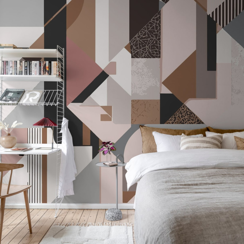 Fototapet cu forme geometrice retro