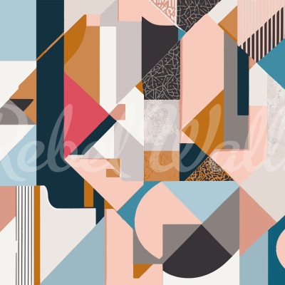 Fototapet cu forme geometrice retro