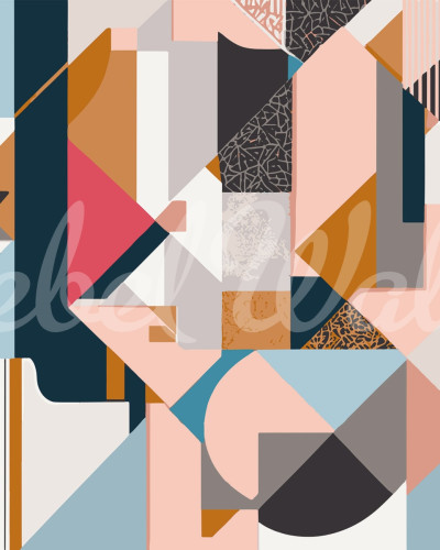 Fototapet cu forme geometrice retro