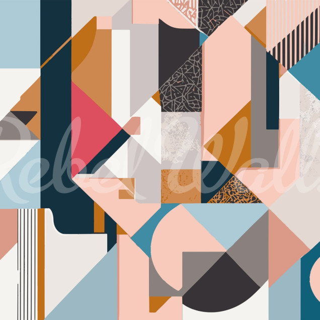 Fototapet cu forme geometrice retro