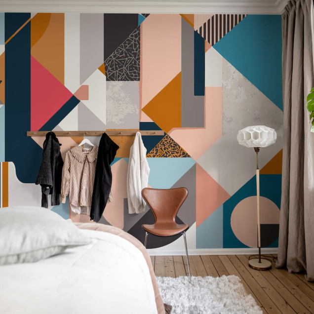 Fototapet cu forme geometrice retro