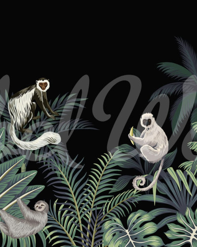 Tapet Jungle Monkeys cu maimute in jungla