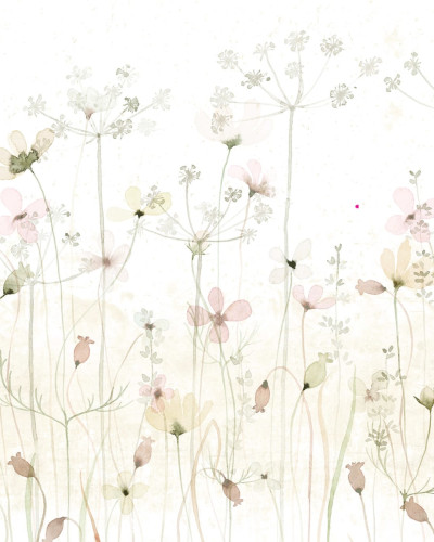 Tapet cu flori pastelate Dreamy Meadow
