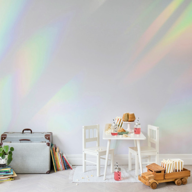 Tapet modern cu reflexii de lumină argintie