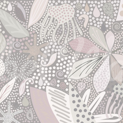 Tapet floral pastel cu un design delicat și culori pastelate. Se potrivește perfect în diverse stiluri de amenajare.