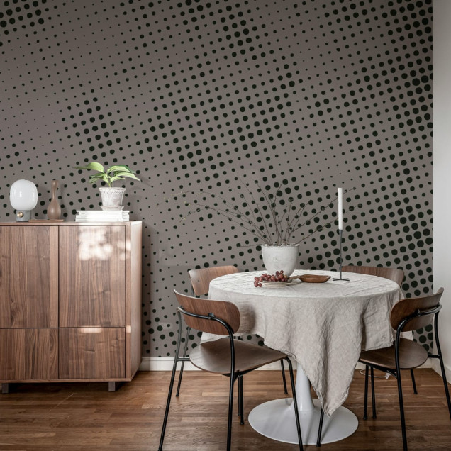 Tapet cu model minimalist de puncte, Raster Brown