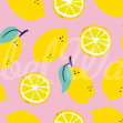 Fototapet Lemons, Pink, Rebel Walls