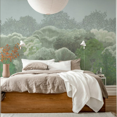Tapet cu design modern, Leafy Forest, Summer