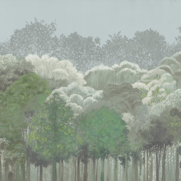Tapet cu design modern, Leafy Forest, Summer