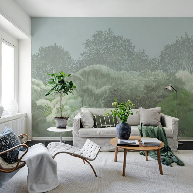 Tapet cu design modern, Leafy Forest, Summer