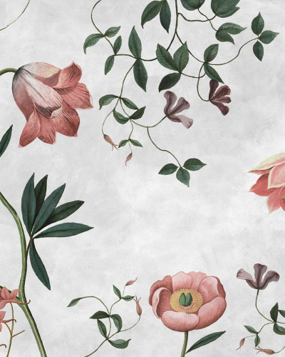 Tapet cu flori pastelate, Romantic Garden