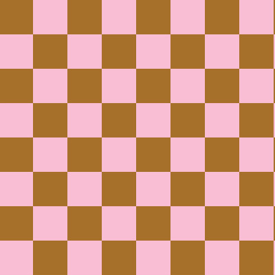 Tapet Happy Squares, Fudge, cu model geometric de pătrate in nuanțe de roz pudrat și maro ciocolată, în decorul unei camere.