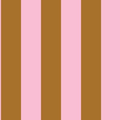Tapet cu dungi verticale Happy Stripes Fudge, roz și maro ciocolată, pentru un aspect modern și vibrant.