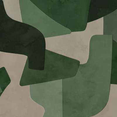 Tapet abstract în tonuri de verde
