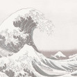 Fototapet Under the Wave off Kanagawa, White, Rebel Walls