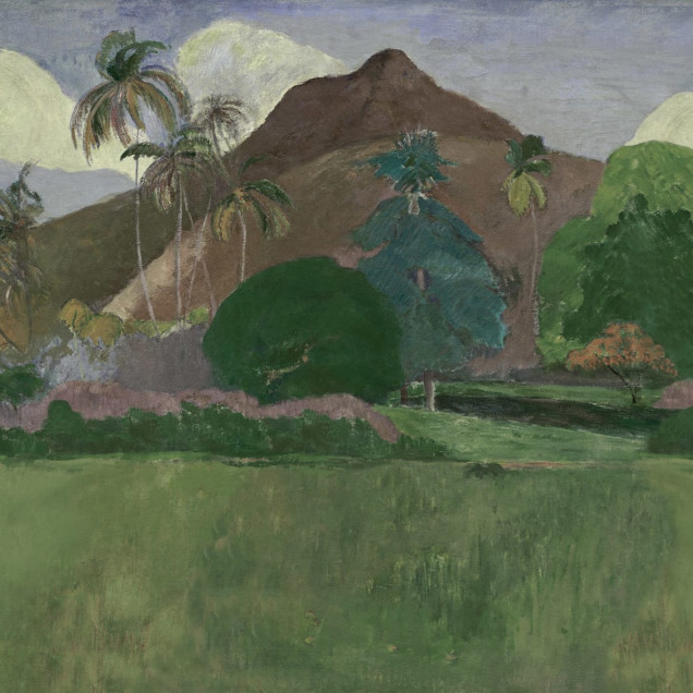 Tapet perete cu peisaj tahitian verde