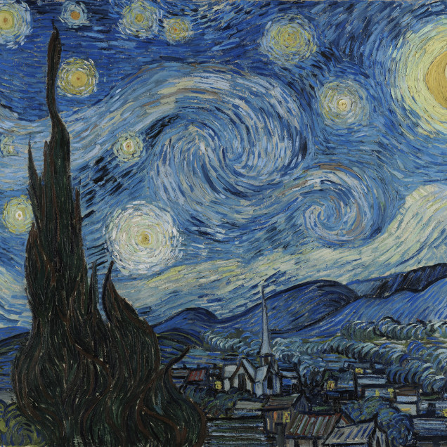 Tapet Starry Night by Van Gogh Repeatable