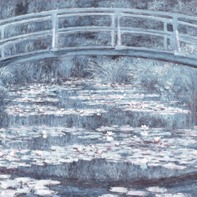 Tapet The Japanese Footbridge, Blue, Rebel Walls